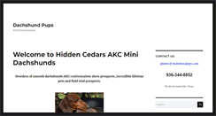 Desktop Screenshot of dachshundpups.com