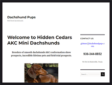 Tablet Screenshot of dachshundpups.com